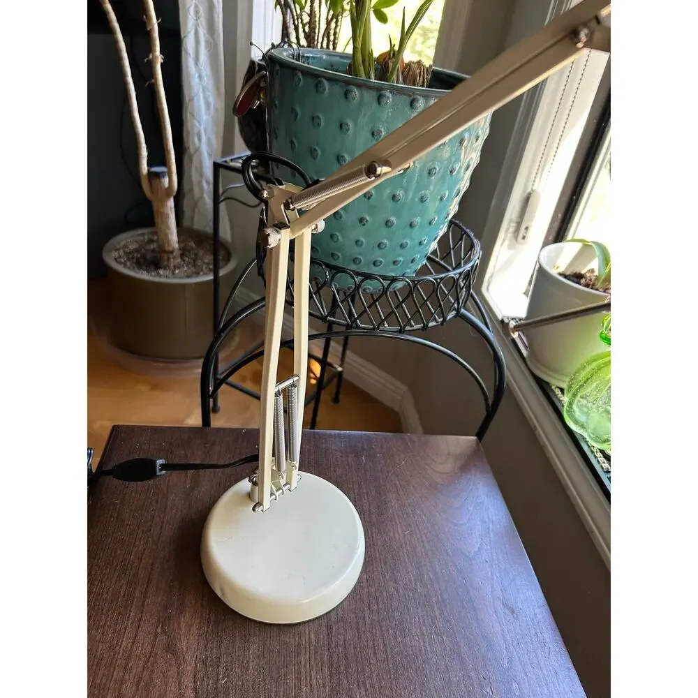IKEA FORSA Cream Desk Work Lamp Adjustable Arm Head Metal Light Arcitect